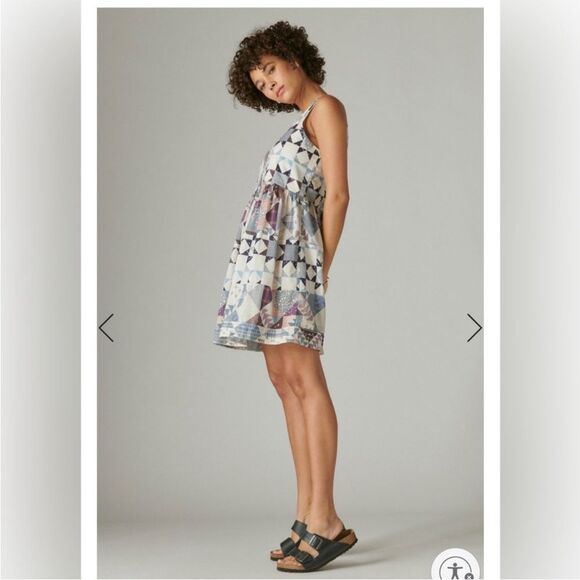 Lucky brand Laura Ashley patchwork mini dress size S - Picture 2 of 8